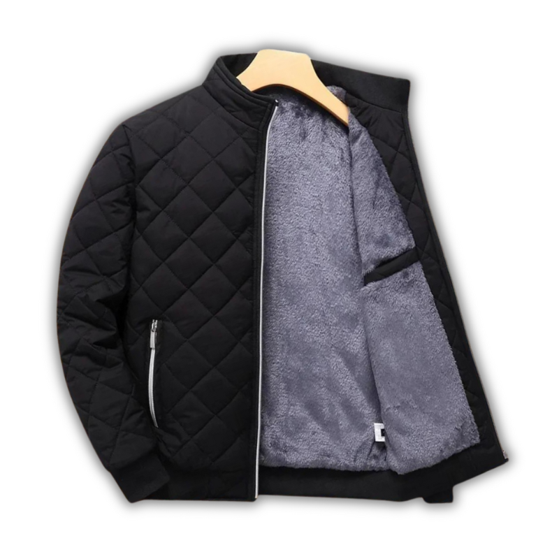 Herren Winterparka im klassischen Schnitt - schwarz
