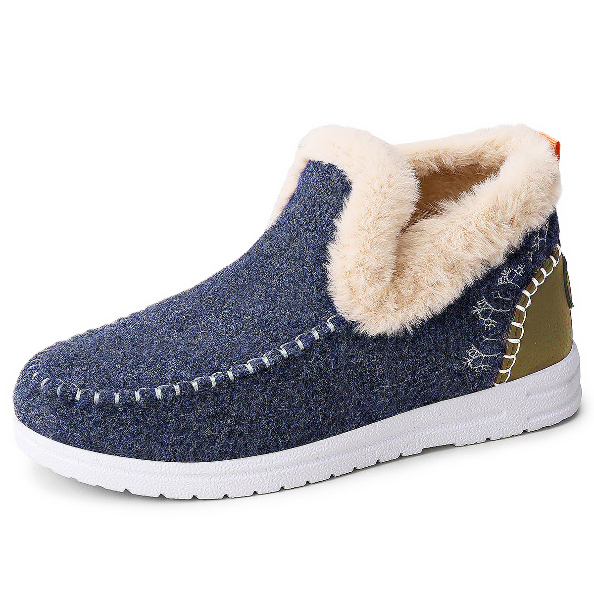 Herren Winterschuhe mit Futter - blau