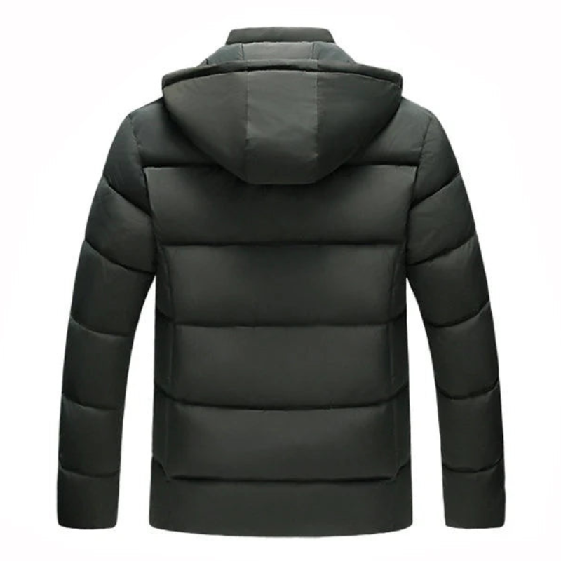 Herren Winterjacke mit Kapuze und dickem Futter