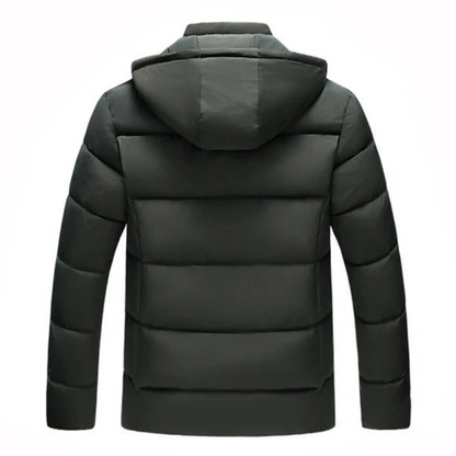 Herren Winterjacke mit Kapuze und dickem Futter
