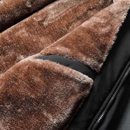 Herren Winterjacke mit Stehkragen im Outdoor-Stil