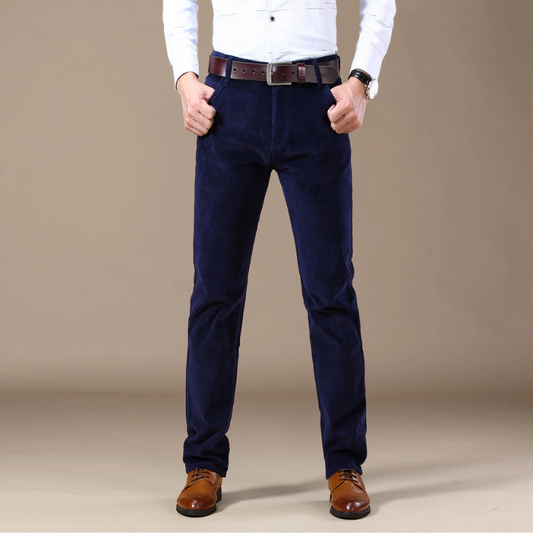 Herren Cordhose im Business-Casual-Look - blau