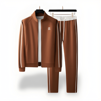 Trainingsanzug Herren als zweiteiliges Sportset - braun