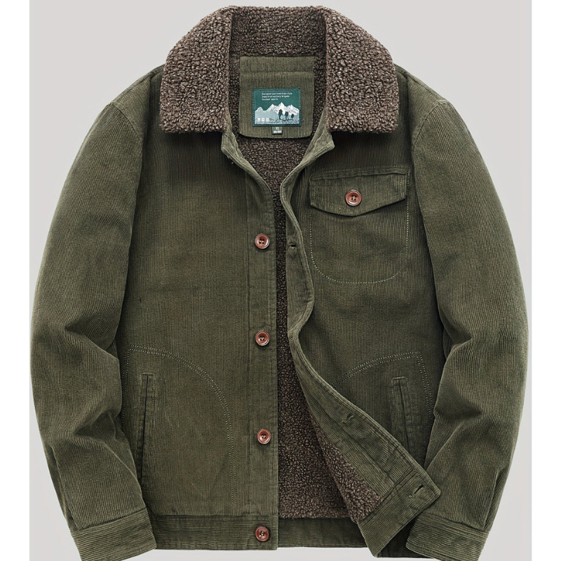 Herren Übergangsjacke im Vintage-Look - grün