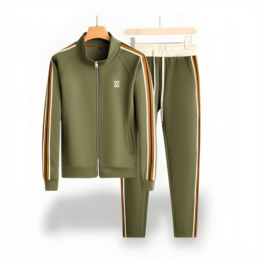Trainingsanzug Herren als zweiteiliges Sportset - grün