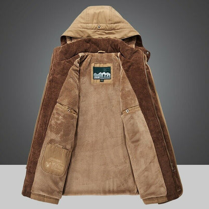 Herren Winterjacke als Parka mit Fleecefutter