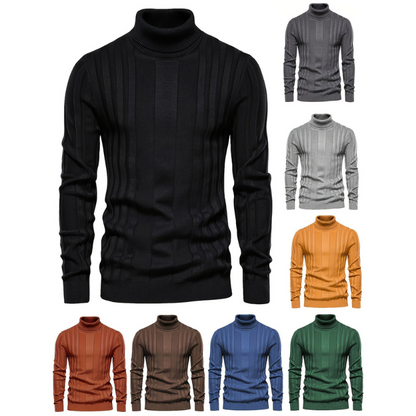 Herren Rollkragenpullover mit langen Ärmeln