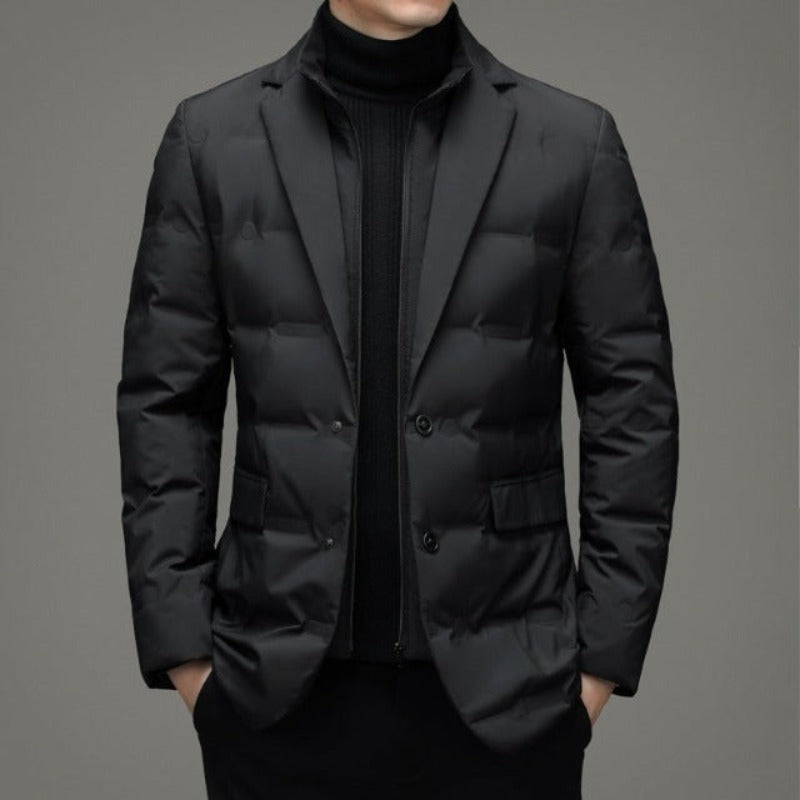 Steppjacke Herren mit schmaler Passform - schwarz