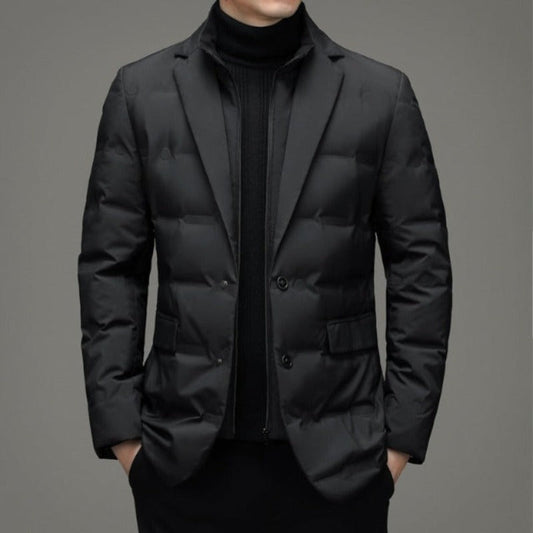 Steppjacke Herren mit schmaler Passform - schwarz