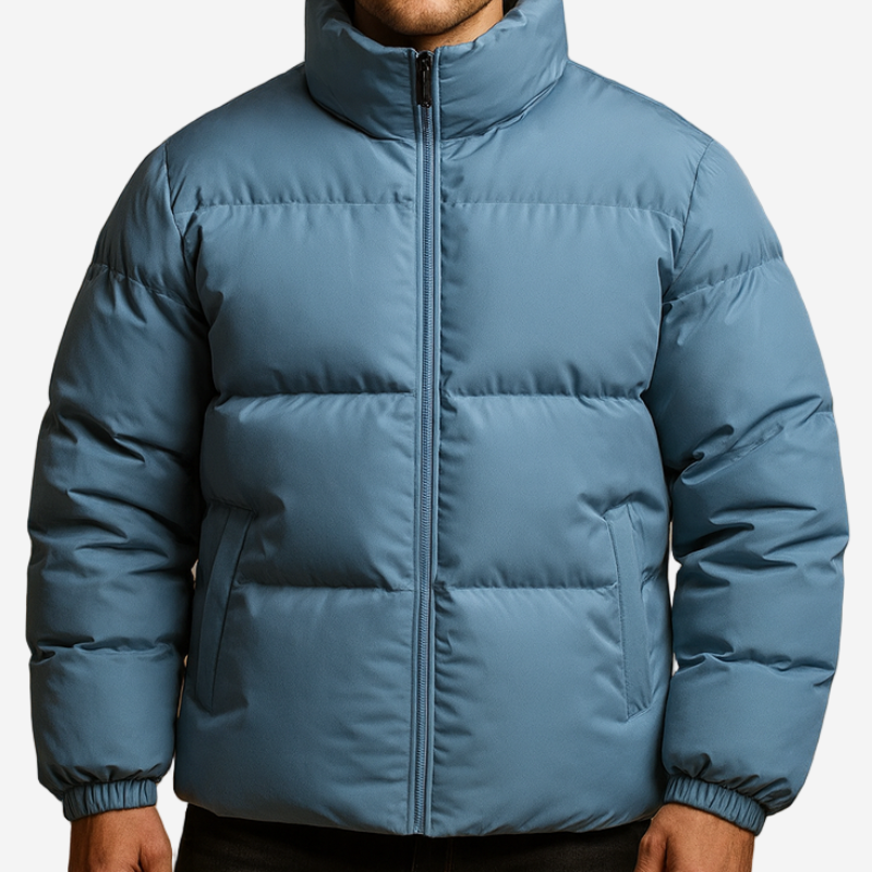 Herren Pufferjacke mit gewattetem Design - blau