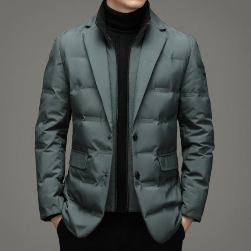 Steppjacke Herren mit schmaler Passform - grün