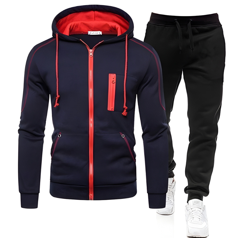 Herren Sportset aus zwei Teilen - marineblau