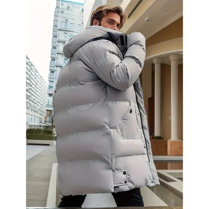 Herren Winterjacke Parka mit langer Kapuze