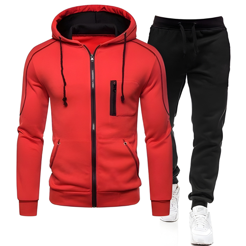 Herren Sportset aus zwei Teilen - rot