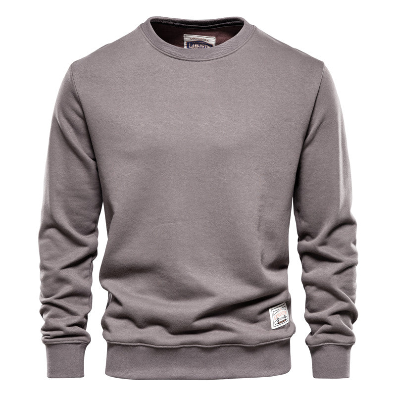Herren Sweatshirt mit Rundhalsausschnitt aus Polyester - grau