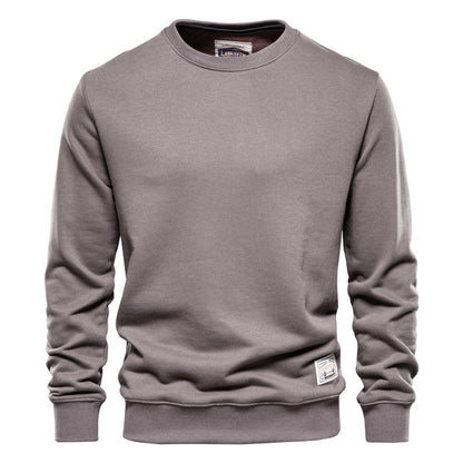 Herren Sweatshirt mit Rundhalsausschnitt aus Polyester - grau