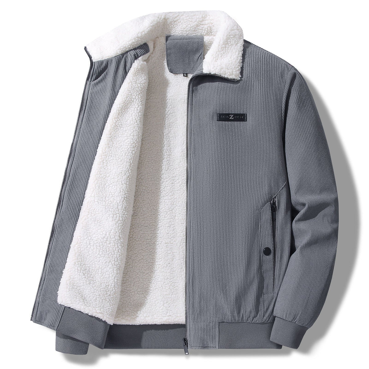 Winterjacke Herren im Vintage Stil - grau