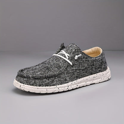 Herren Loafers aus Canvas im Slip-on-Stil - schwarz