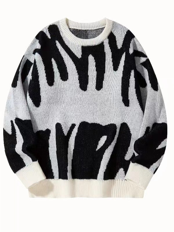Herren Sweatshirt in Strickoptik - weiß