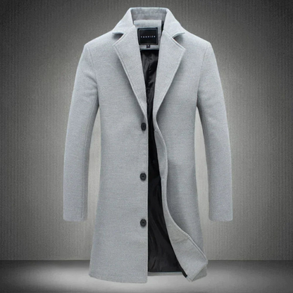 Herren Winterjacke in mittellanger Form - grau