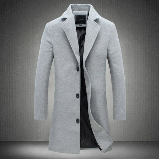 Herren Winterjacke in mittellanger Form - grau