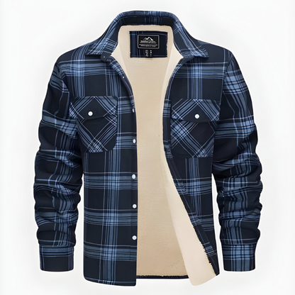 Herren Winterjacke mit Futter im Freizeitlook - marineblau