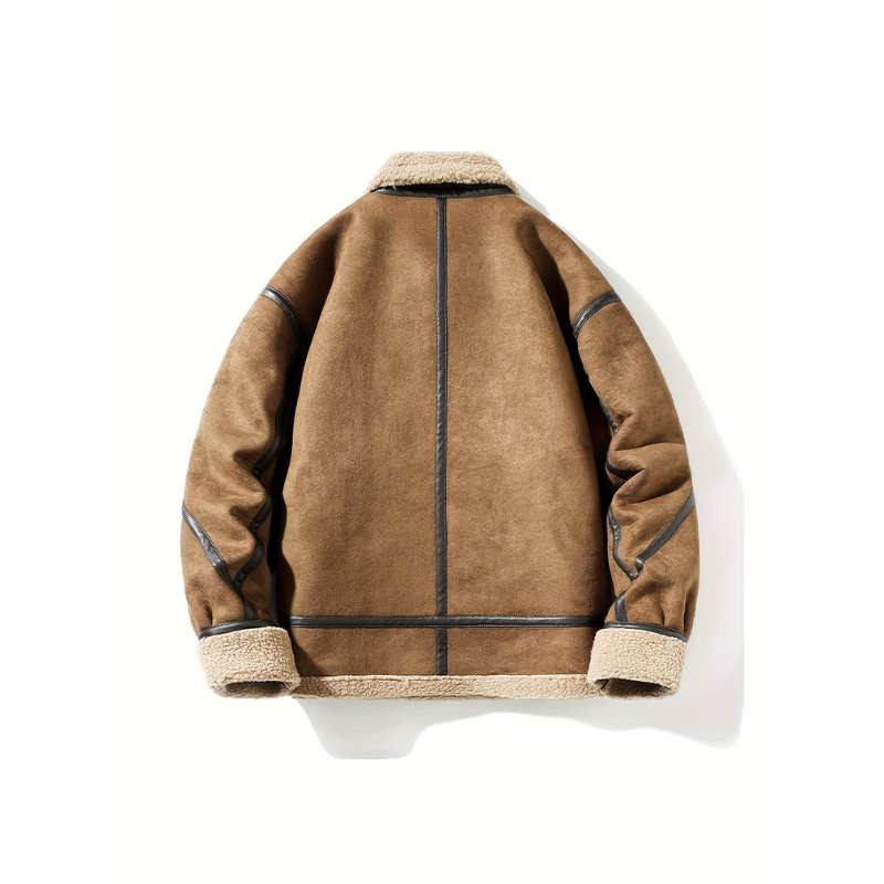 Winterjacke Herren im Retro-Stil mit Streifen