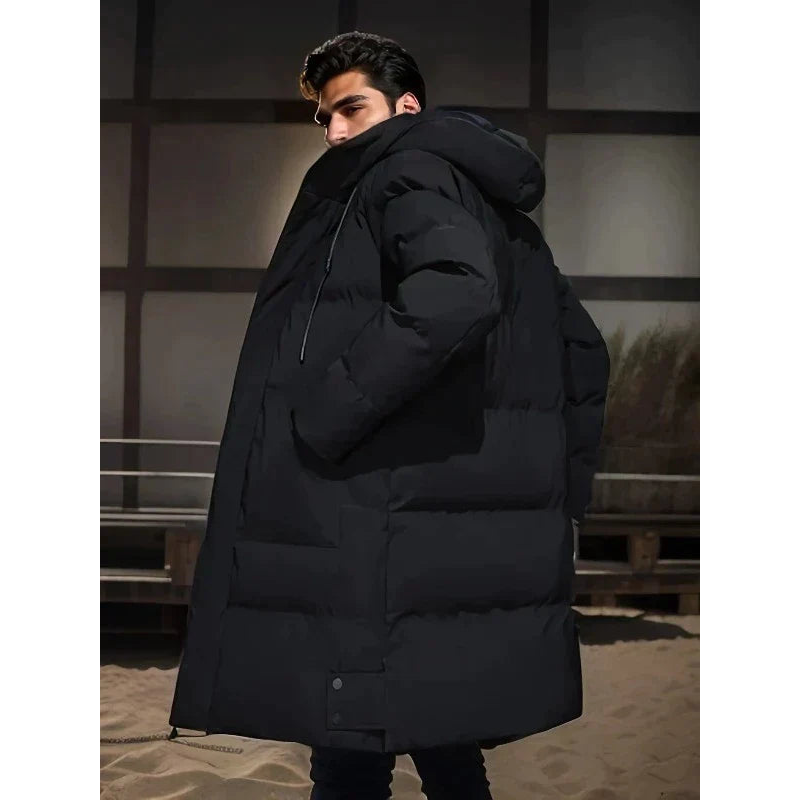 Herren Winterjacke Parka mit langer Kapuze
