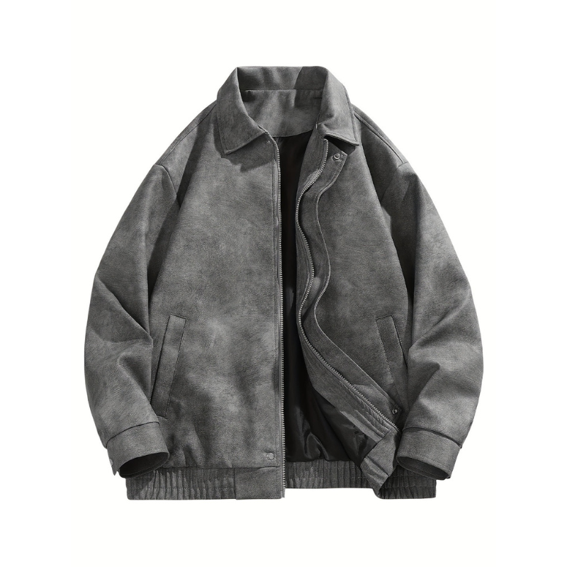 Jacke Herren im Bomber-Stil - hellgrau