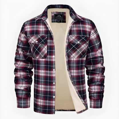 Herren Winterjacke mit Futter im Freizeitlook - rot
