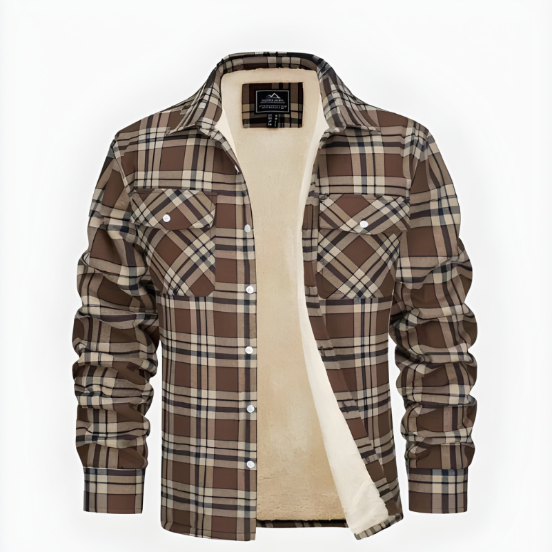 Herren Winterjacke mit Futter im Freizeitlook - khaki