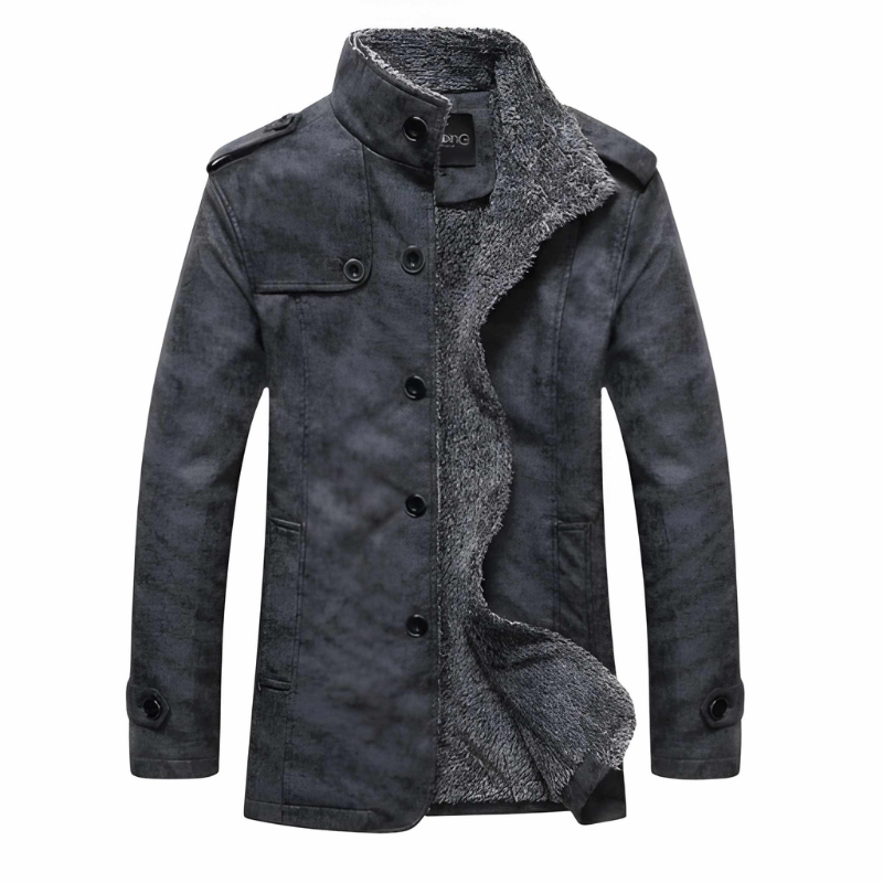 Herren Winterjacke gefüttert im klassischen Stil - grau