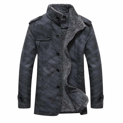 Herren Winterjacke gefüttert im klassischen Stil - grau