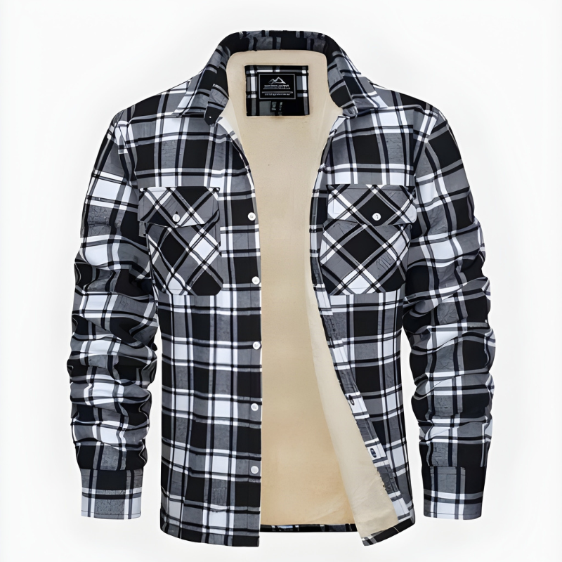 Herren Winterjacke mit Futter im Freizeitlook - schwarz