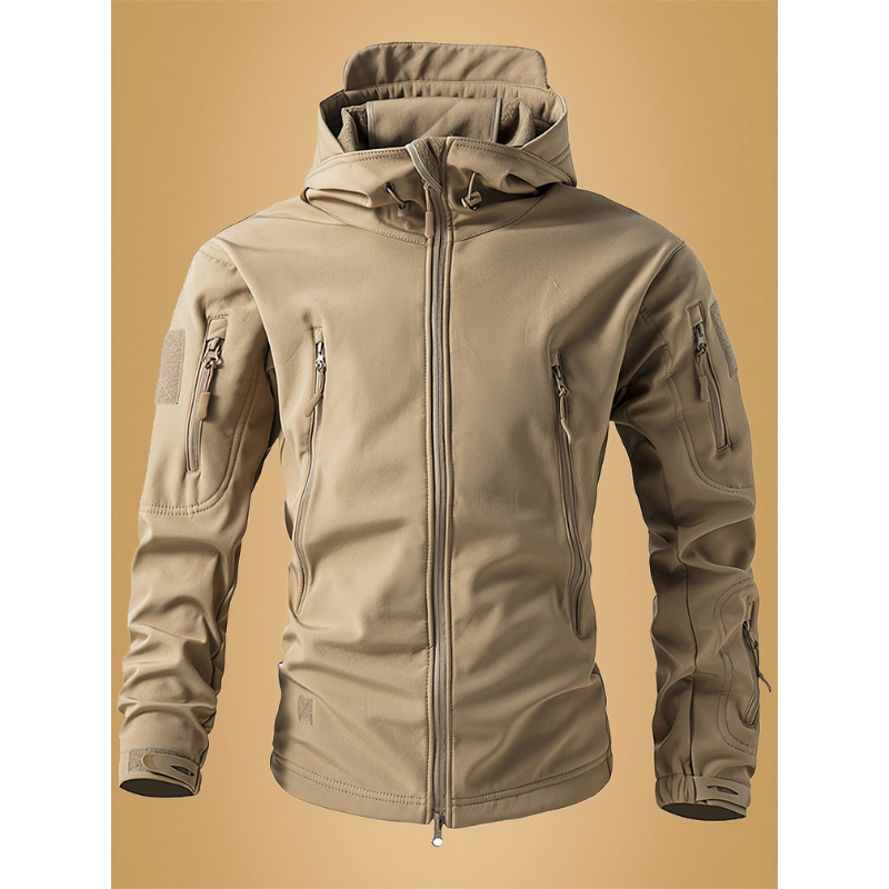 Jacke Herren im taktischen Stil mit Futter - khaki