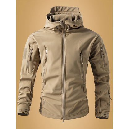 Jacke Herren im taktischen Stil mit Futter - khaki