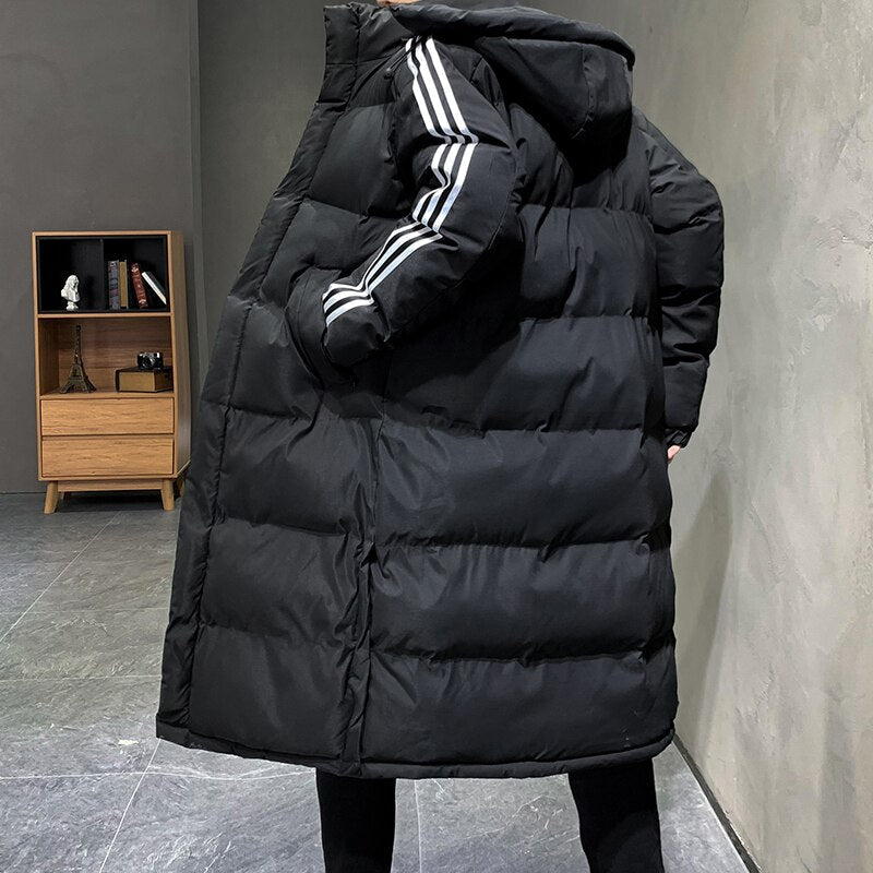 Herren Parka in langer Form mit Kapuze