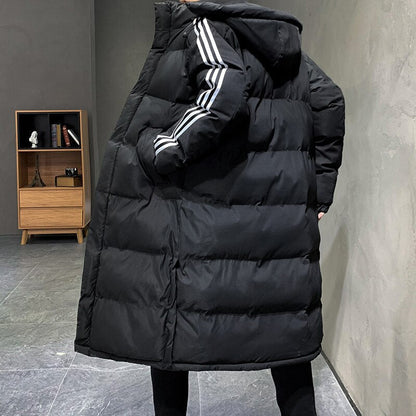 Herren Parka in langer Form mit Kapuze