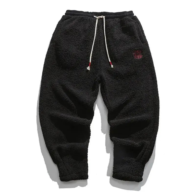 Thermohose Herren mit strukturiertem Design - schwarz