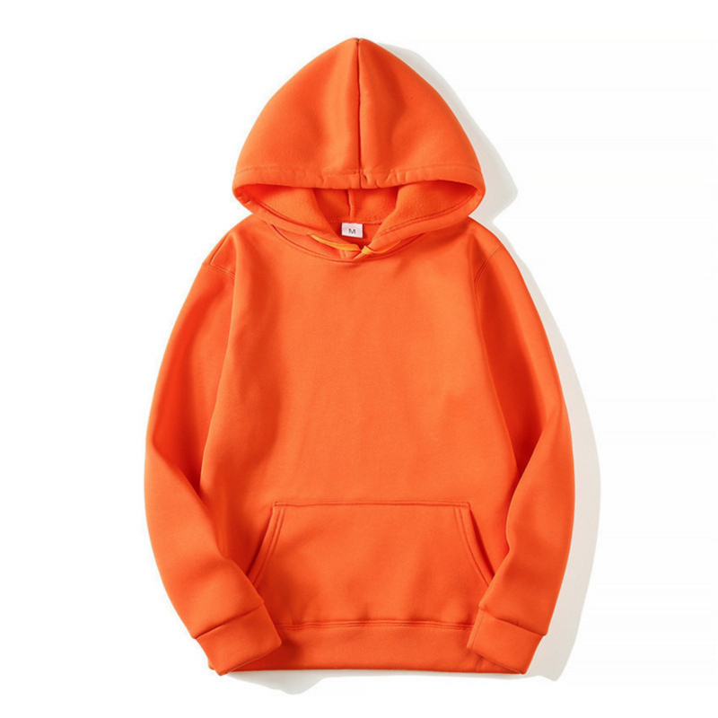 Herren Hoodie im Sweatshirt-Stil mit Kapuze - orange