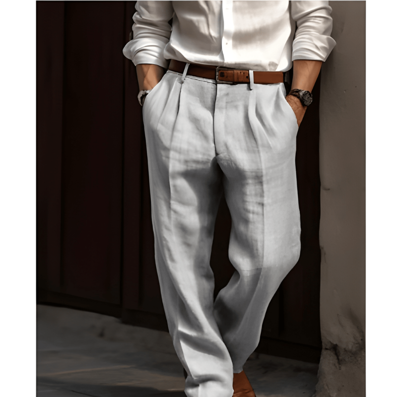Herren Hose mit lockerem Schnitt - grau