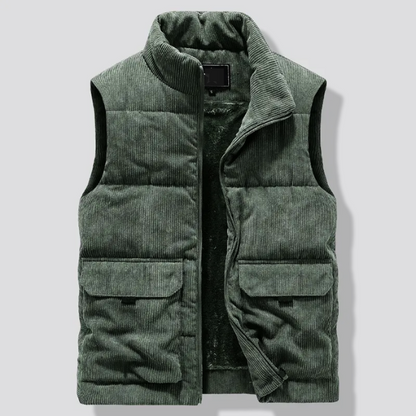 Herren Winterweste mit Futter - grün