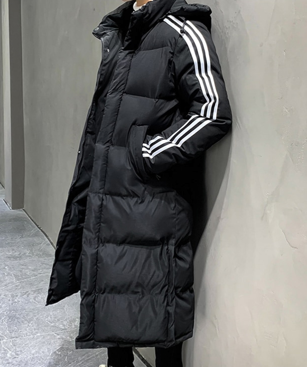 Herren Parka in langer Form mit Kapuze