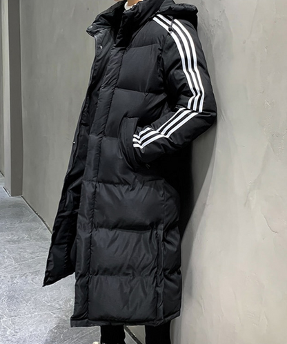 Herren Parka in langer Form mit Kapuze
