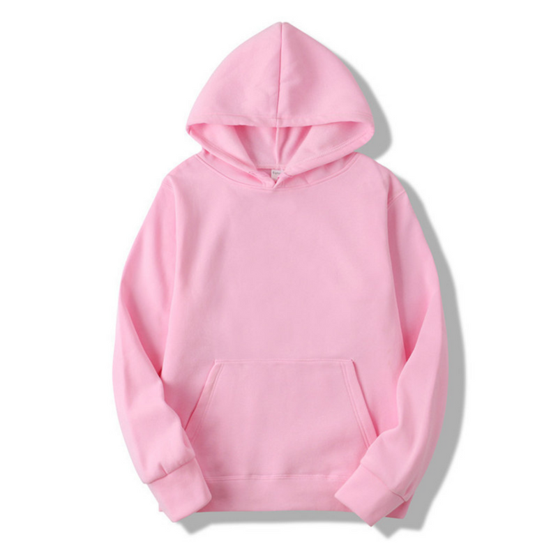 Herren Hoodie im Sweatshirt-Stil mit Kapuze - rosa