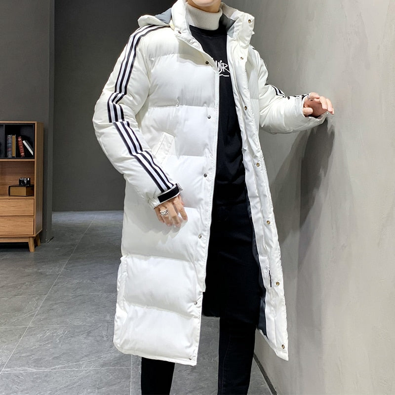 Herren Parka in langer Form mit Kapuze