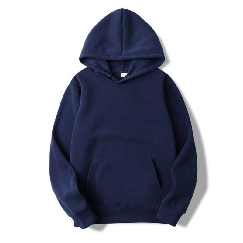 Herren Hoodie im Sweatshirt-Stil mit Kapuze - marine-blau