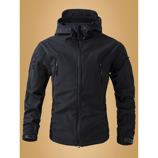 Jacke Herren im taktischen Stil mit Futter - schwarz