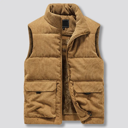 Herren Winterweste mit Futter - braun