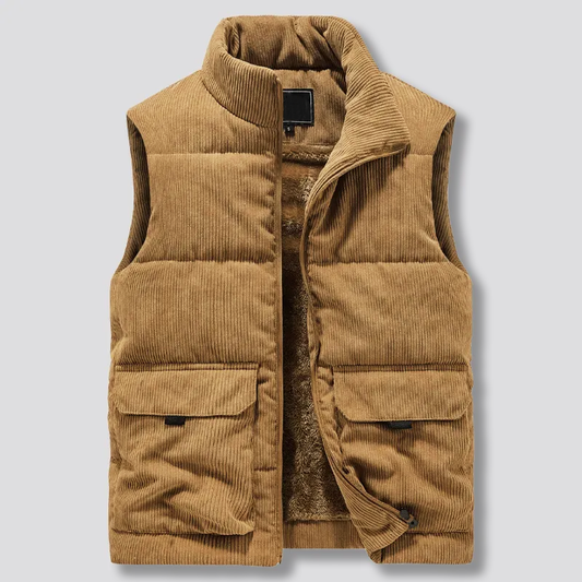 Herren Winterweste mit Futter - braun